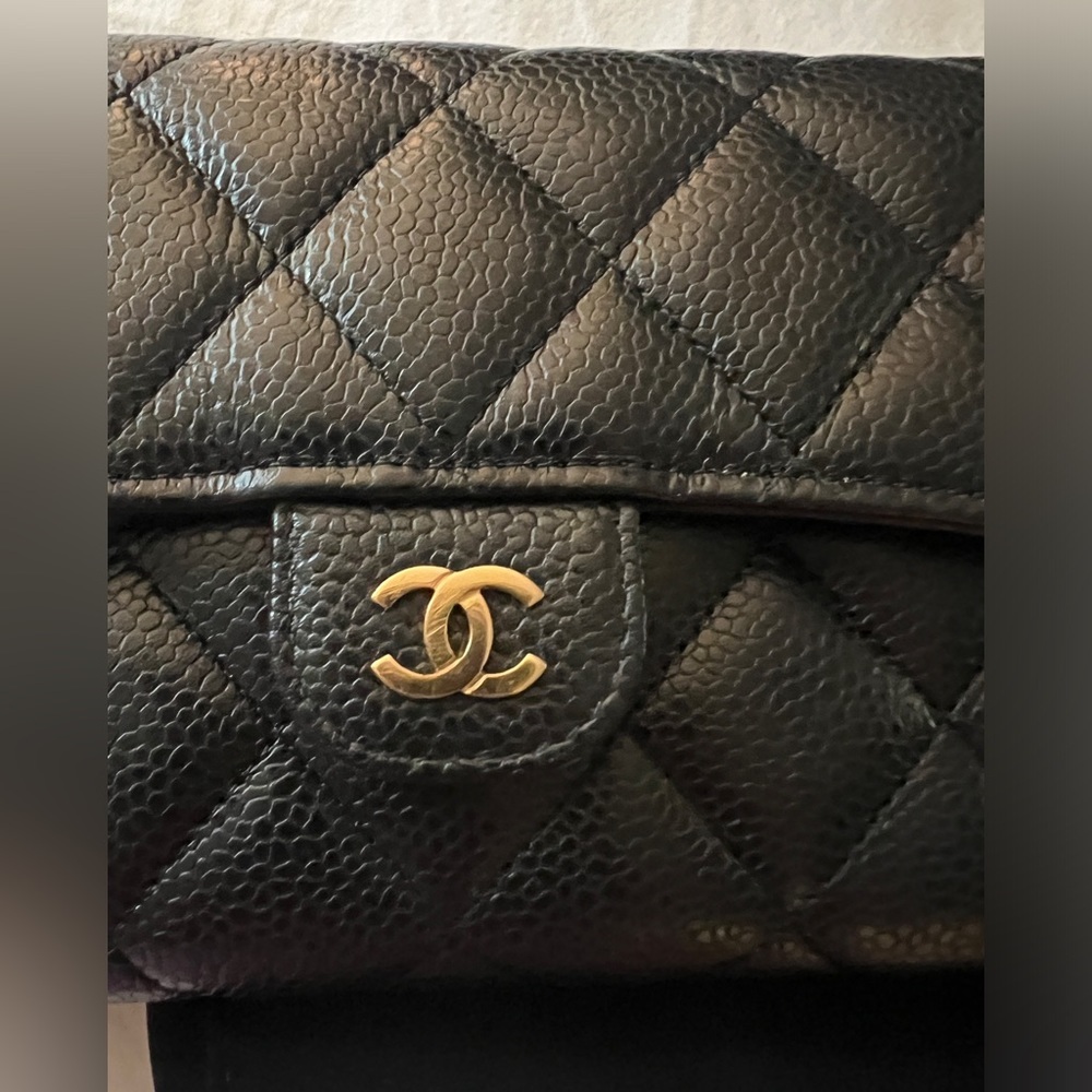 CHANEL Caviar Skin Matelasse Flap Long Wallet 30 Series Classic Flap - Picture 3 of 5